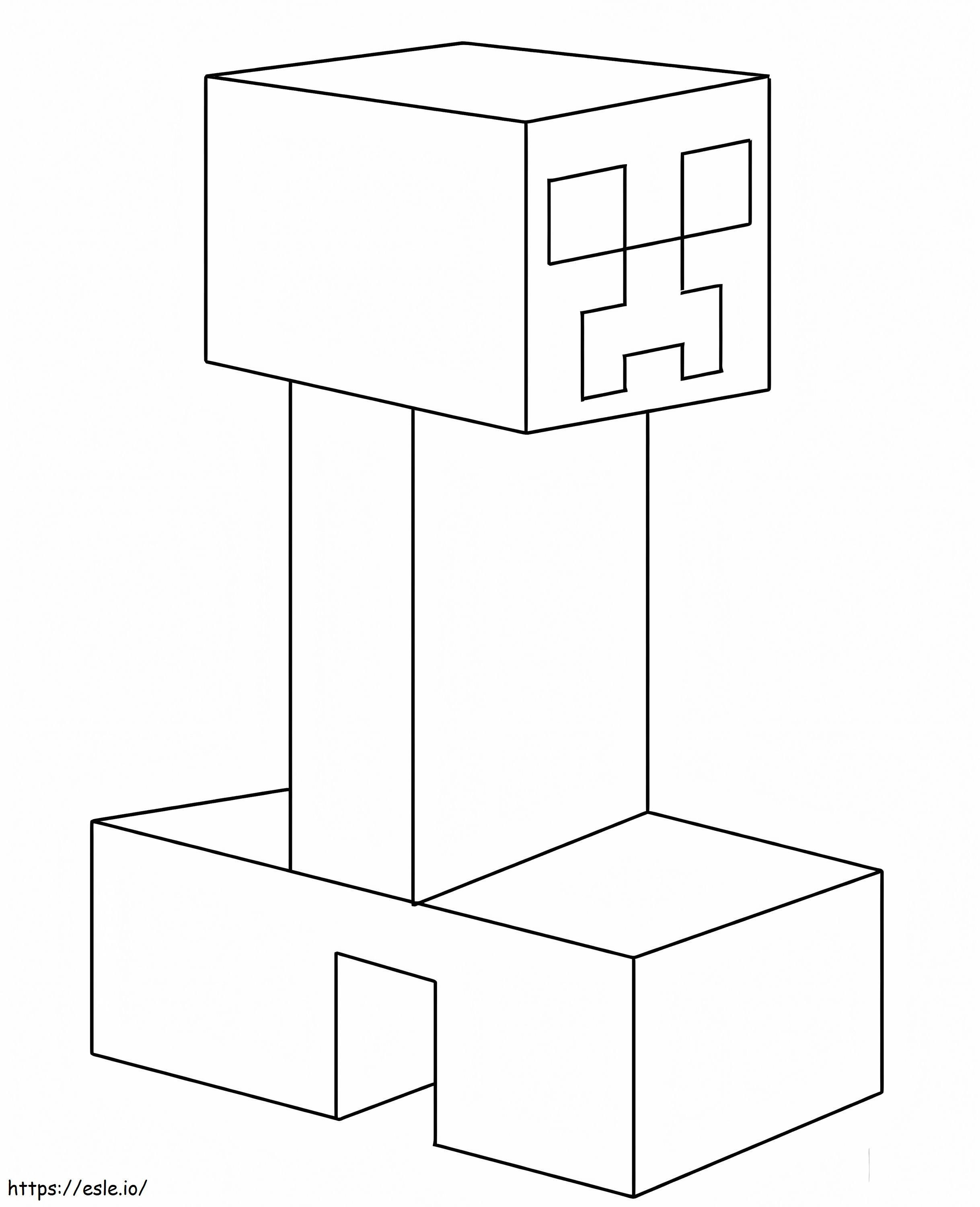 Coloriage Minecraft Creeper2 à imprimer dessin