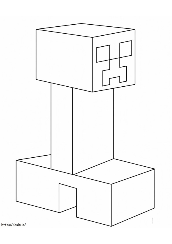 Coloriage Minecraft Creeper2 à imprimer dessin