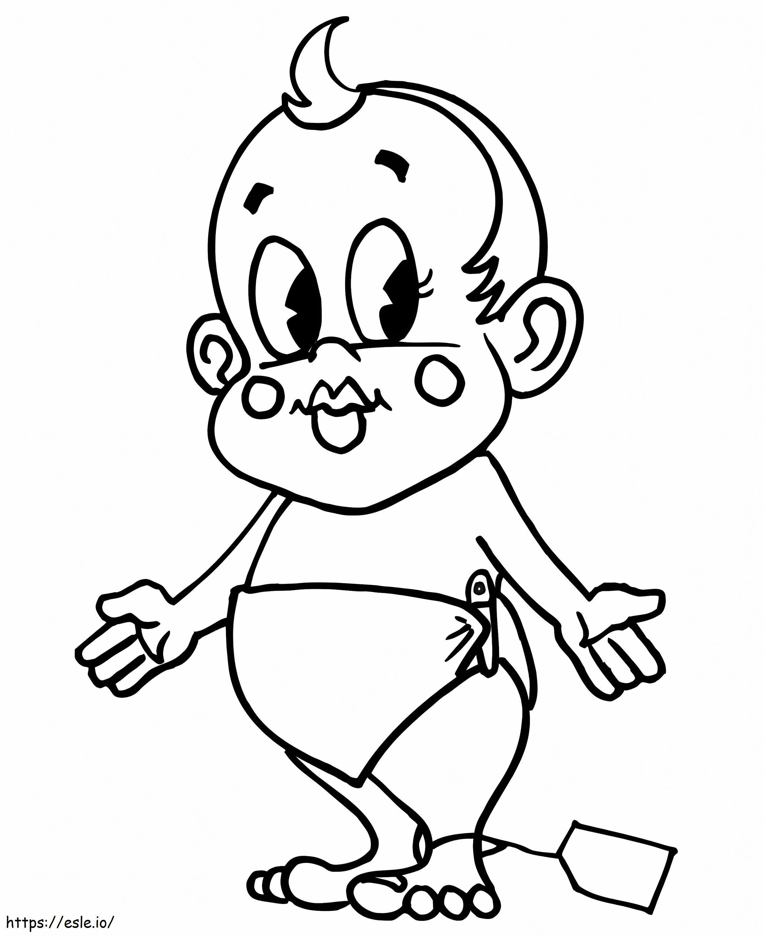 Baby Standing coloring page