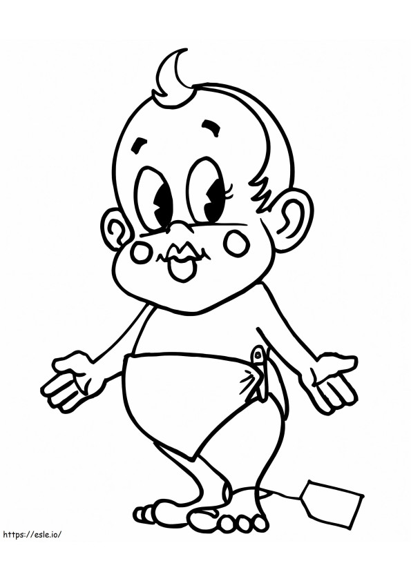 Baby Standing coloring page