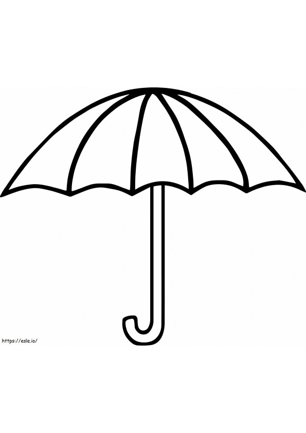 Guarda-chuva Simples para colorir