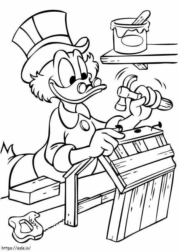 Dagobert Duck van Disney kleurplaat