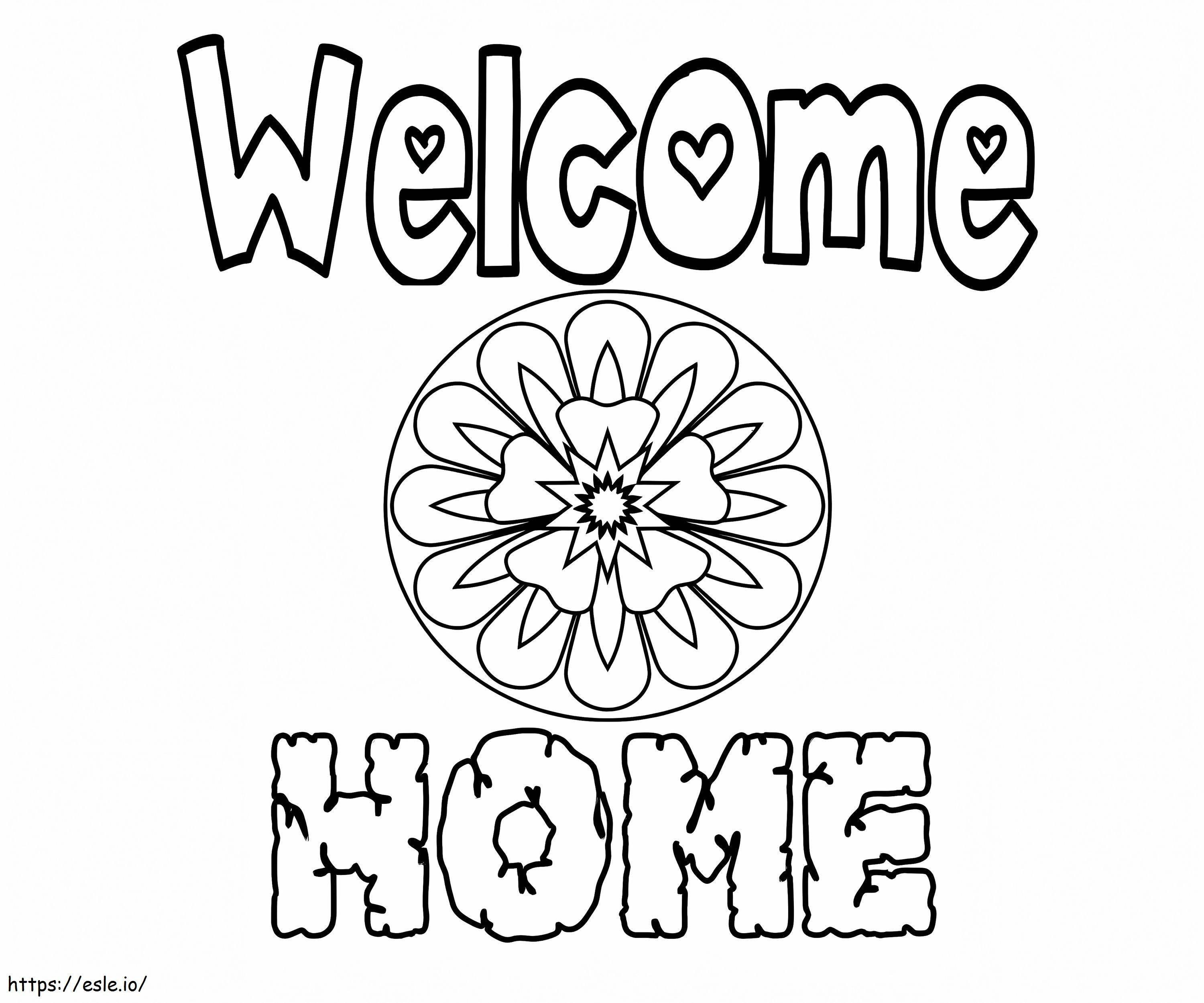 Welcome Home 1 coloring page