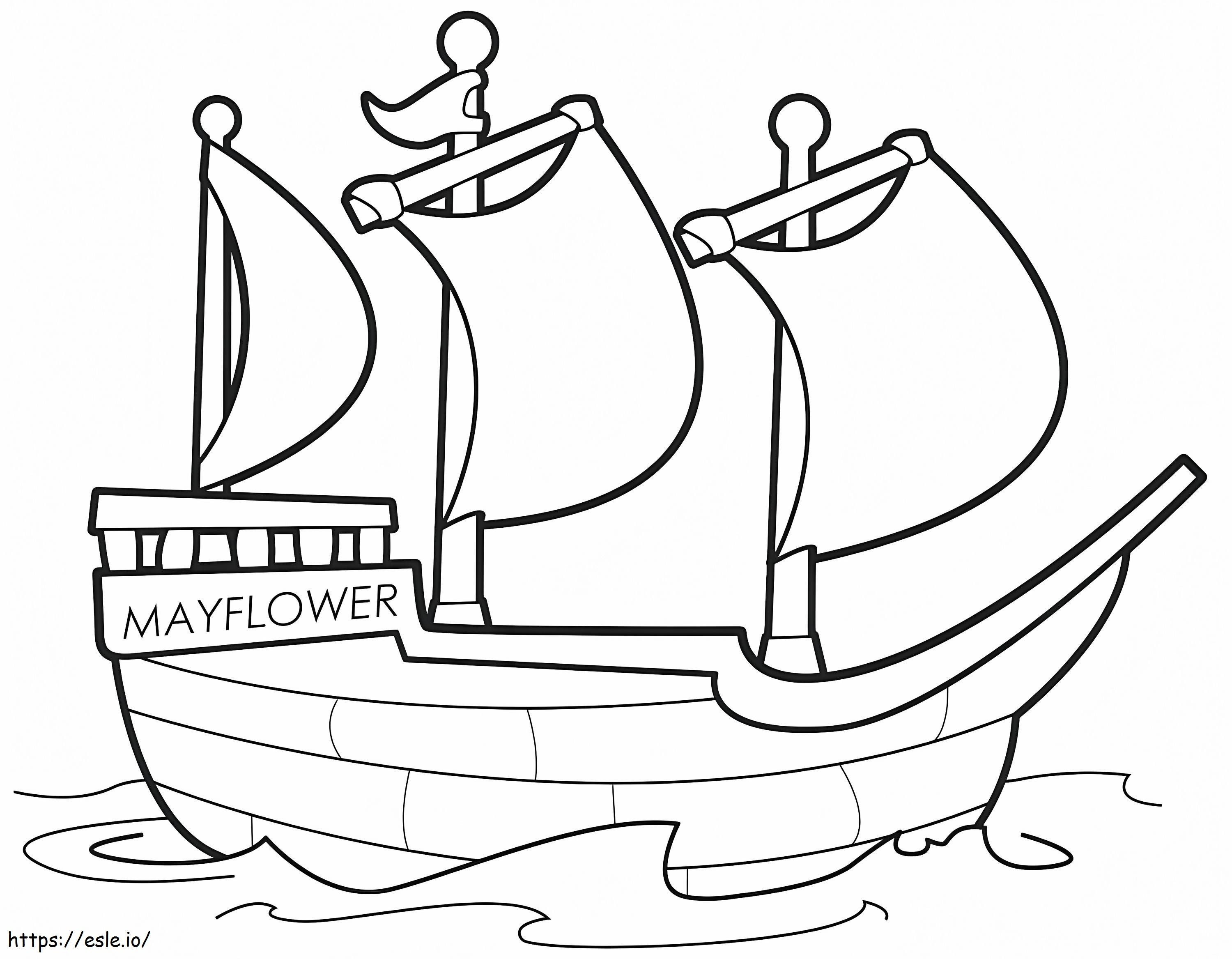 Mayflower 6 para colorear