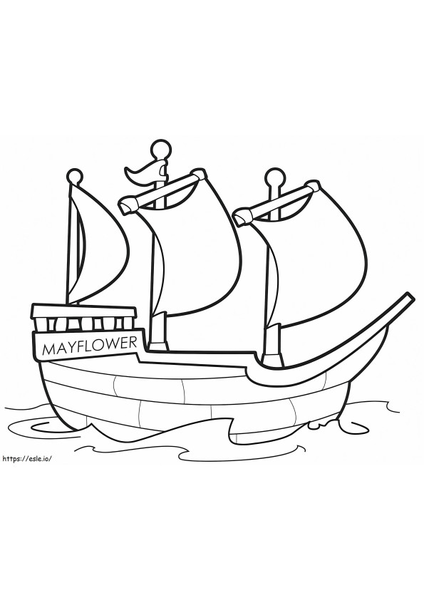 Mayflower 6 coloring page
