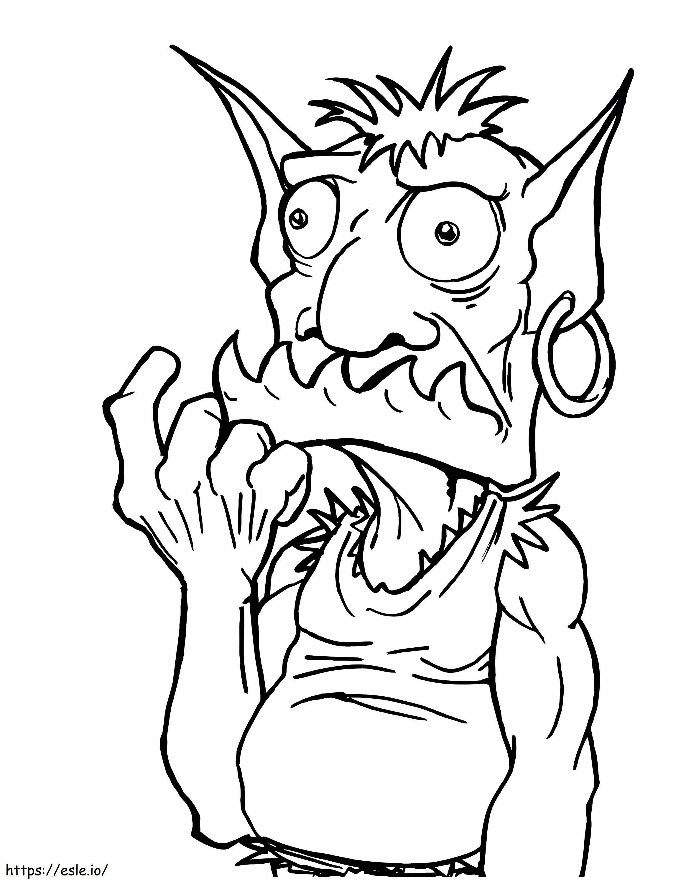 Goblin Portrait coloring page