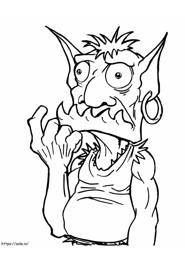 Goblin Portrait coloring page