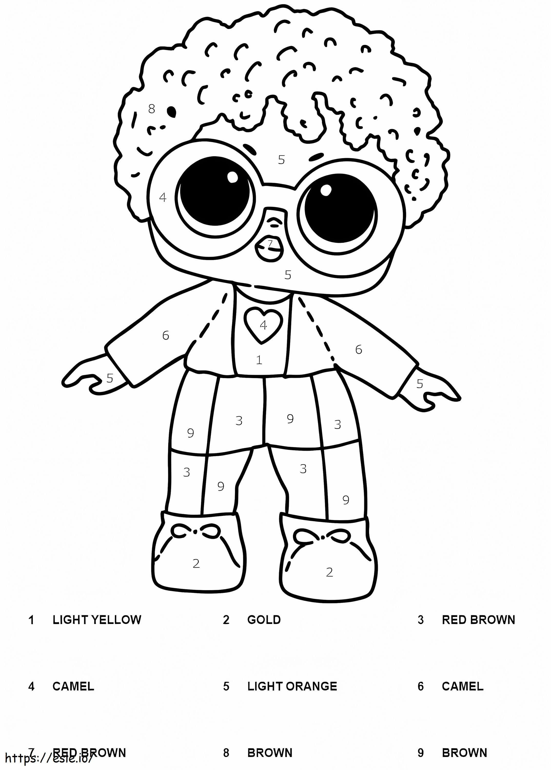 Free LOL Surprise Color By Number coloring page