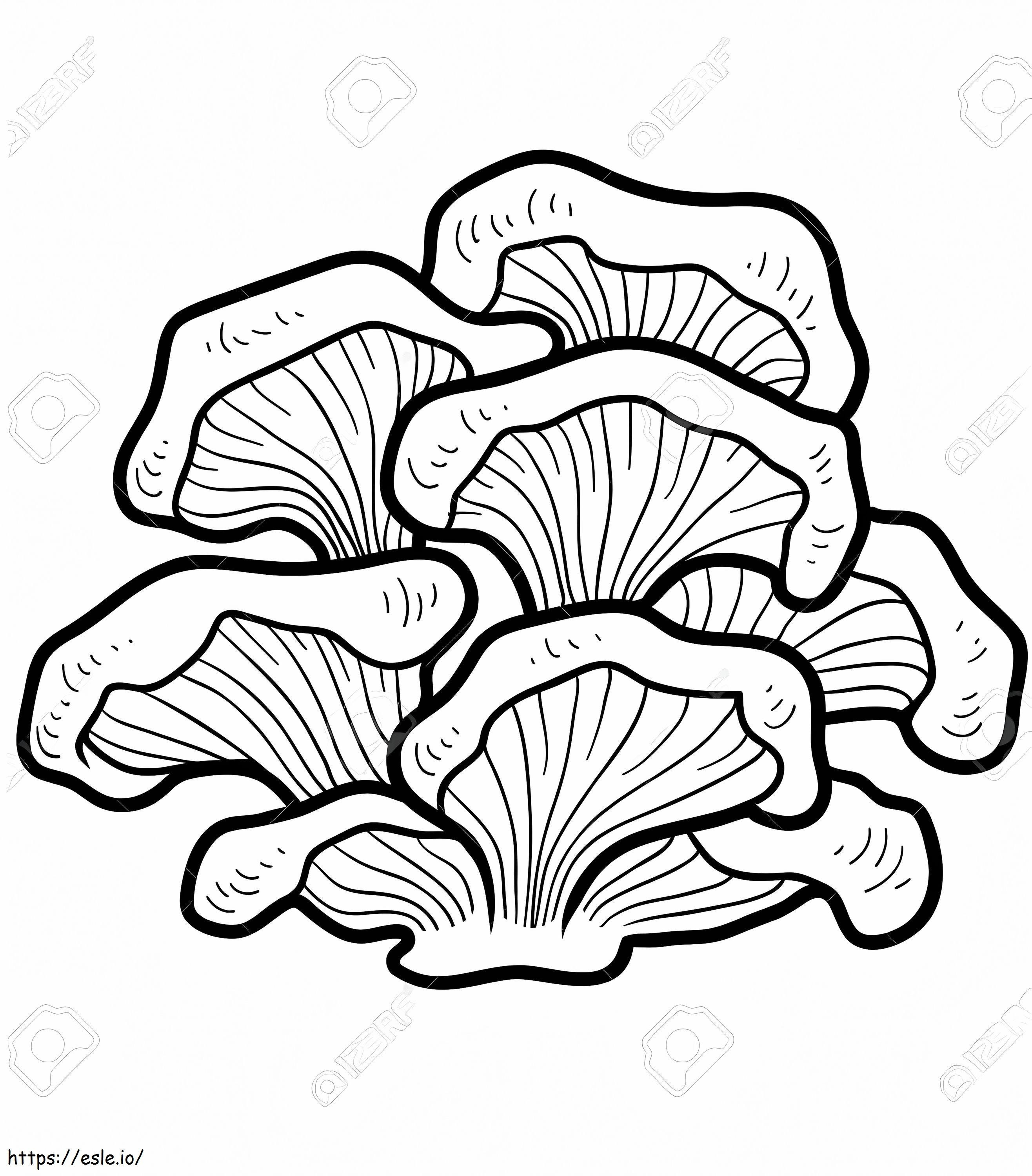 Mushrooms 3 coloring page