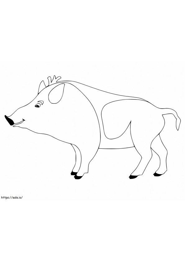 Wildschwein lächelnd