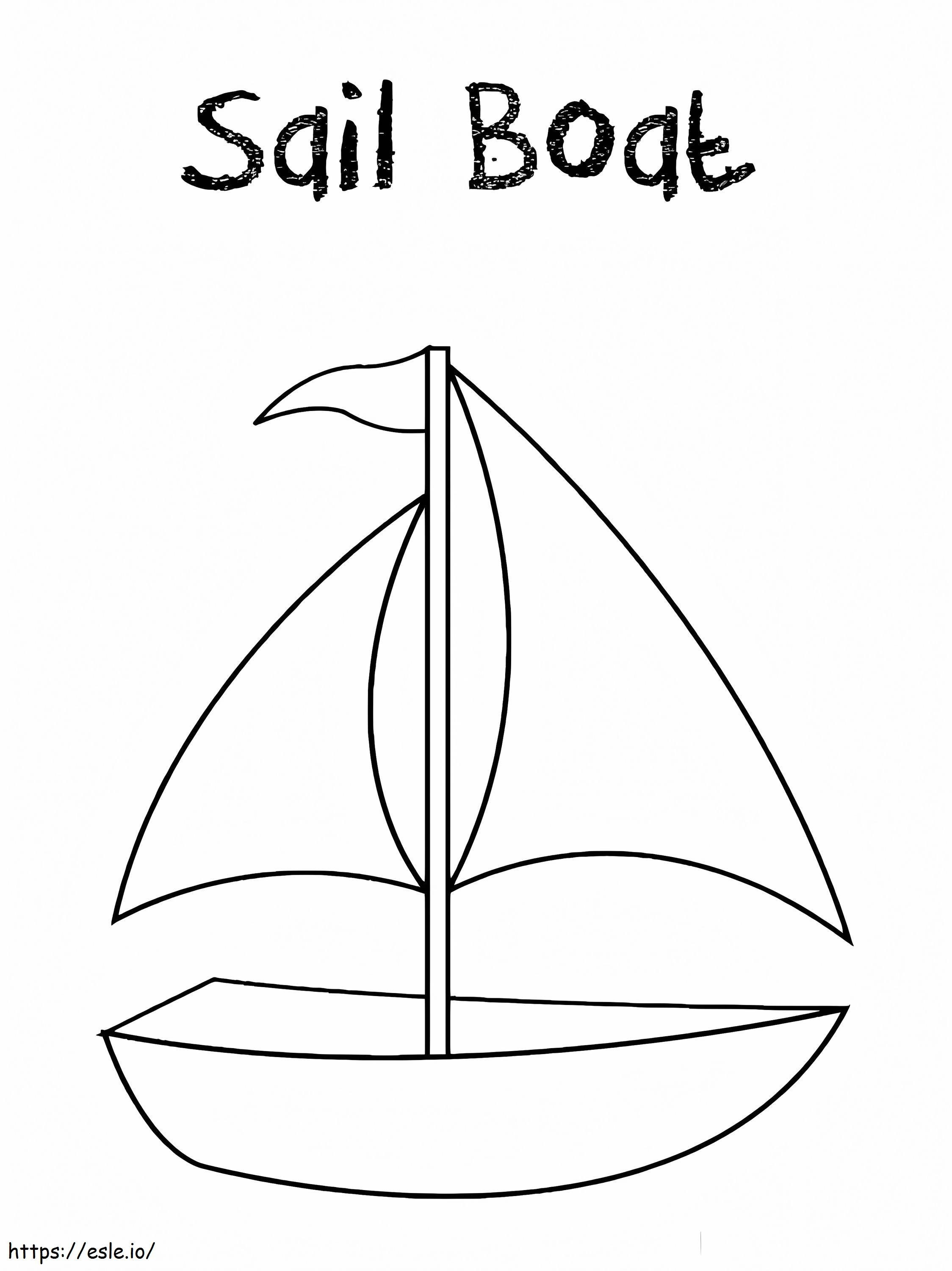 Sail Boat coloring page