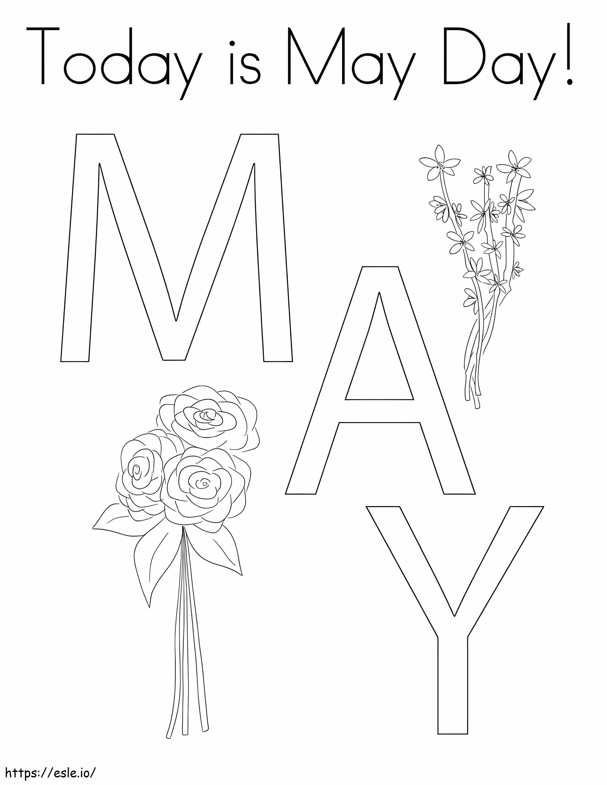 Today Is May Day coloring page