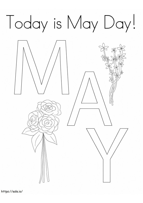 Hari ini adalah May Day Gambar Mewarnai