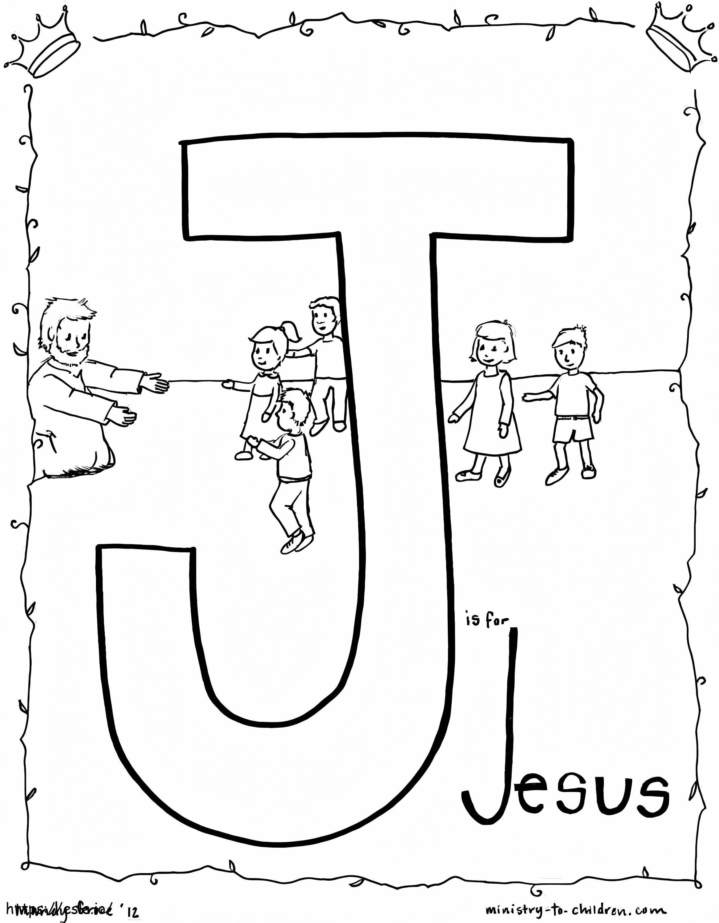 J Untuk Yesus Gambar Mewarnai