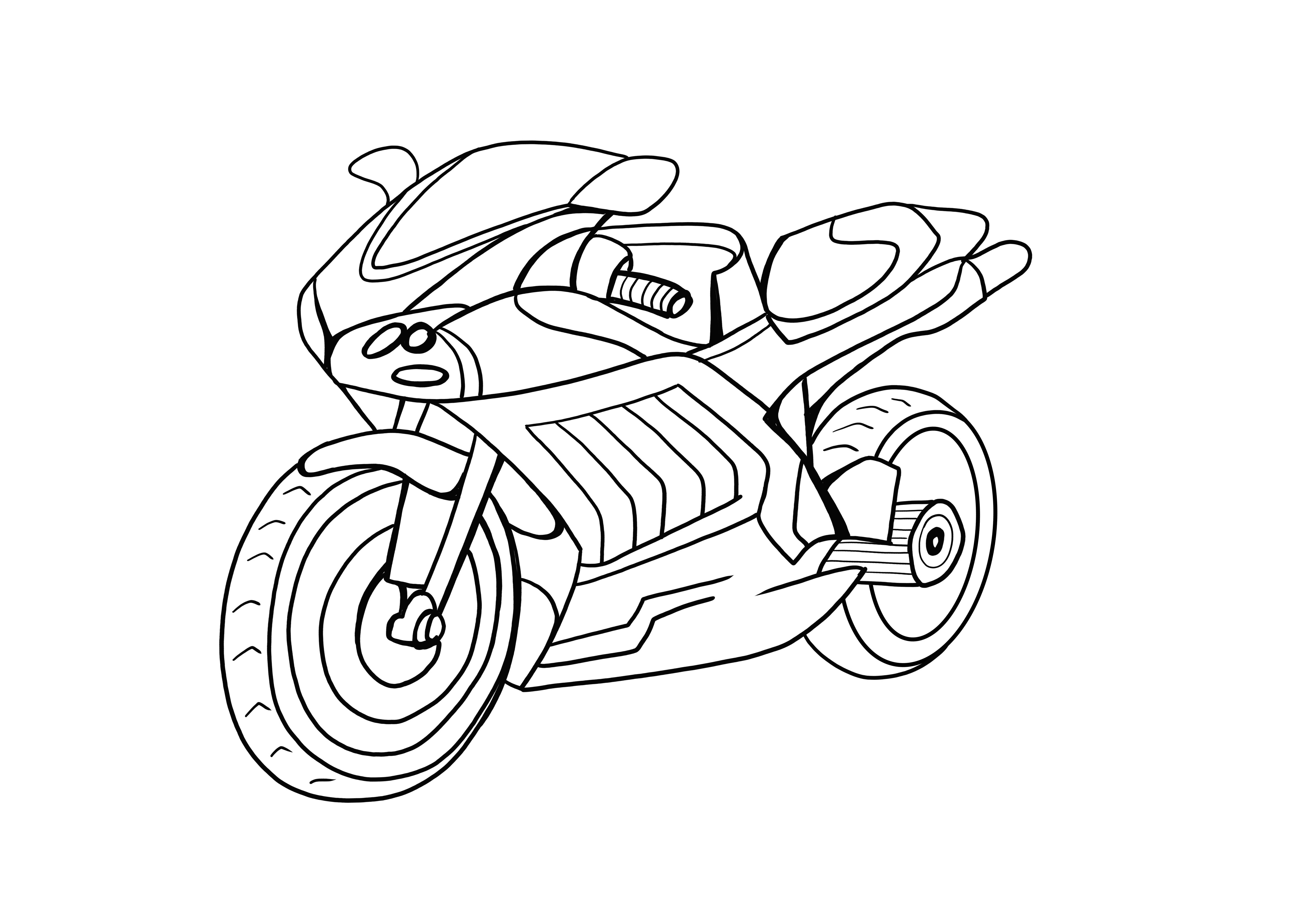 impressão gratuita de página de motocicleta