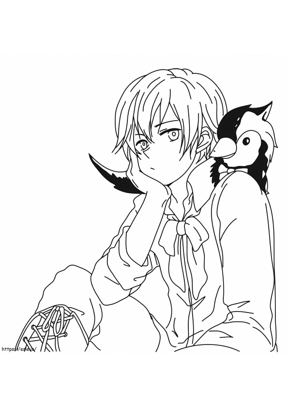 Anime Boy To Color coloring page