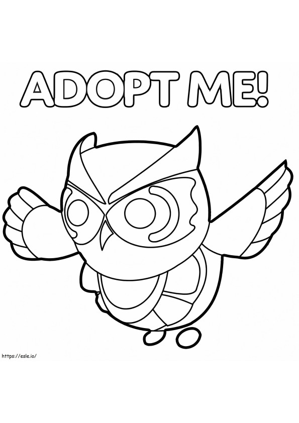 Snow Owl Adopt Me coloring page