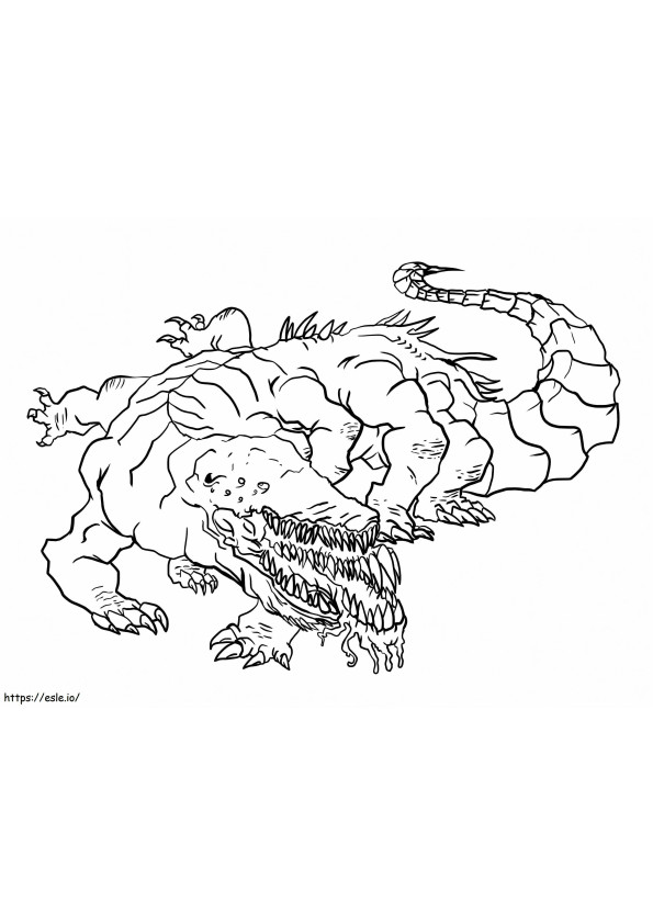 Creepy SCP 682 coloring page