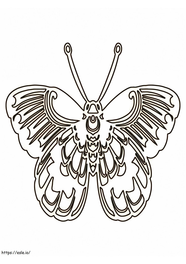Coloriage Beau papillon 4 à imprimer dessin