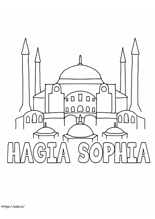 Hagia Sophia kleurplaat
