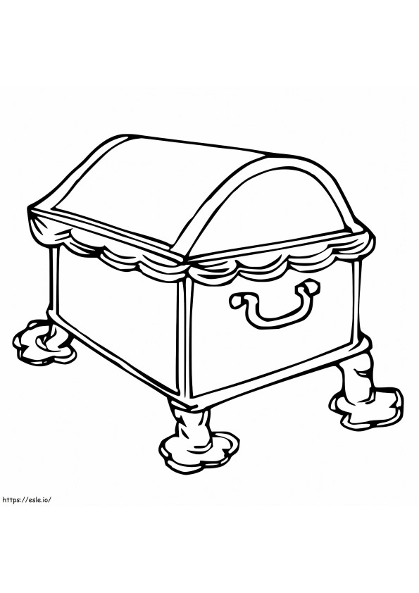 Free Printable Treasure Chest coloring page