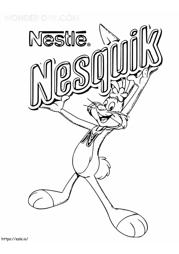 Nesquik-logo kleurplaat