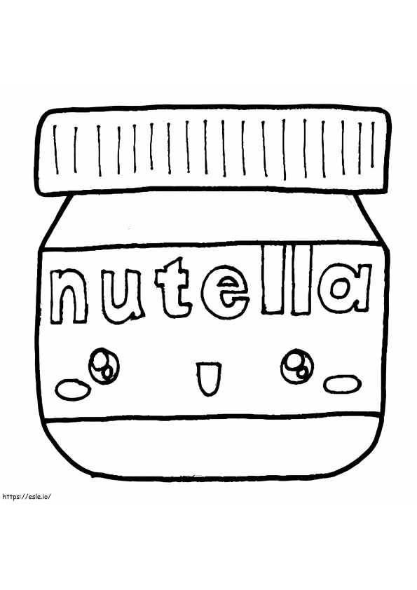 Kawaii Nutella 7 coloring page