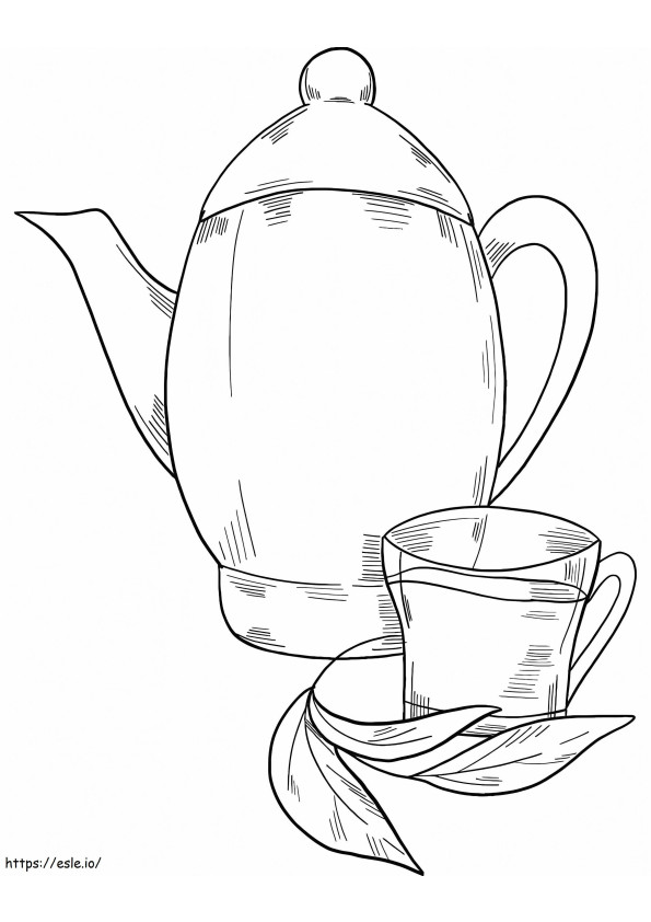 Teapot Free Printable coloring page