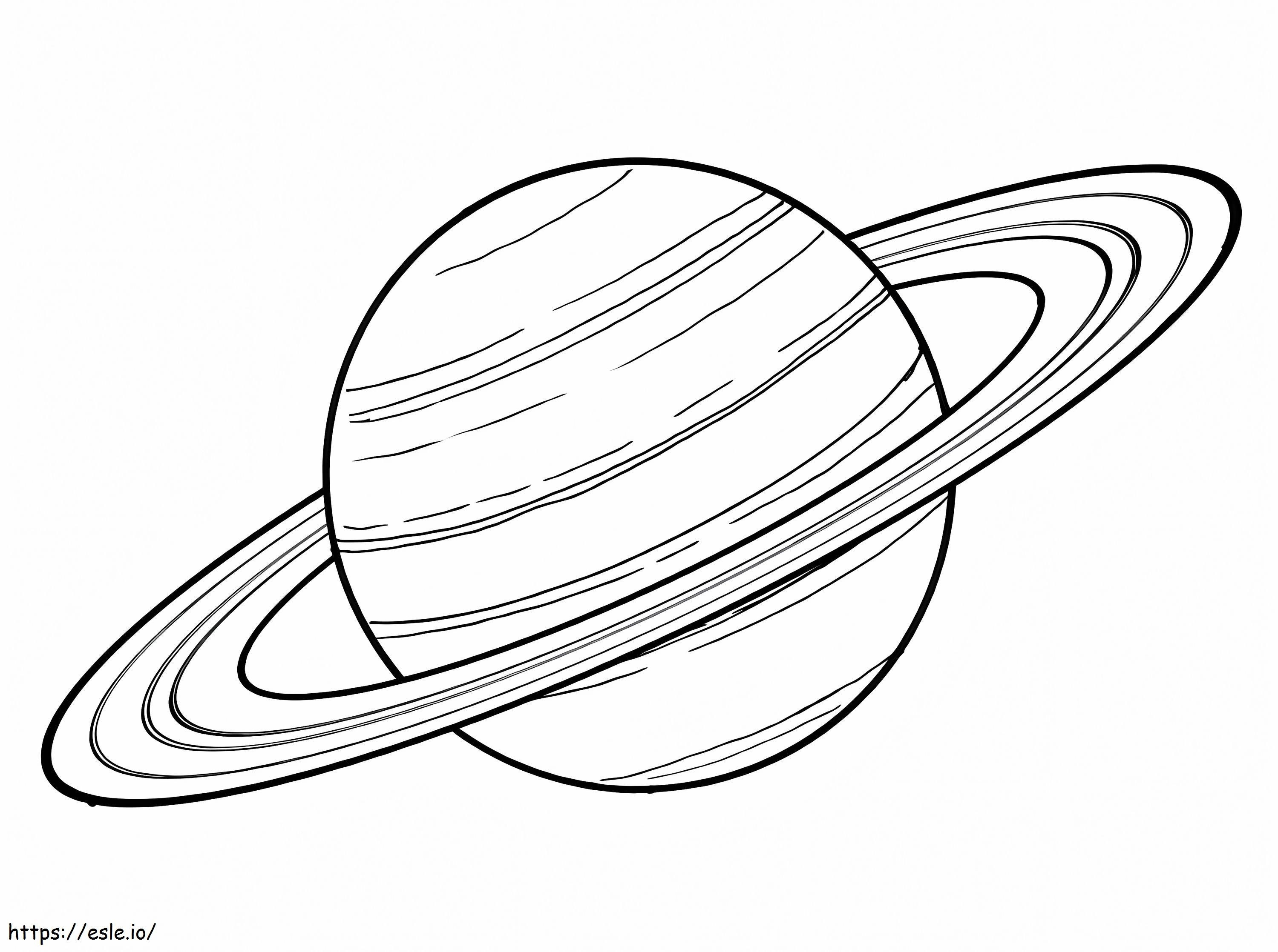 Saturno imprimible para colorear