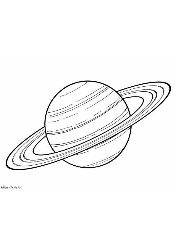 Afdrukbare Saturnus kleurplaat