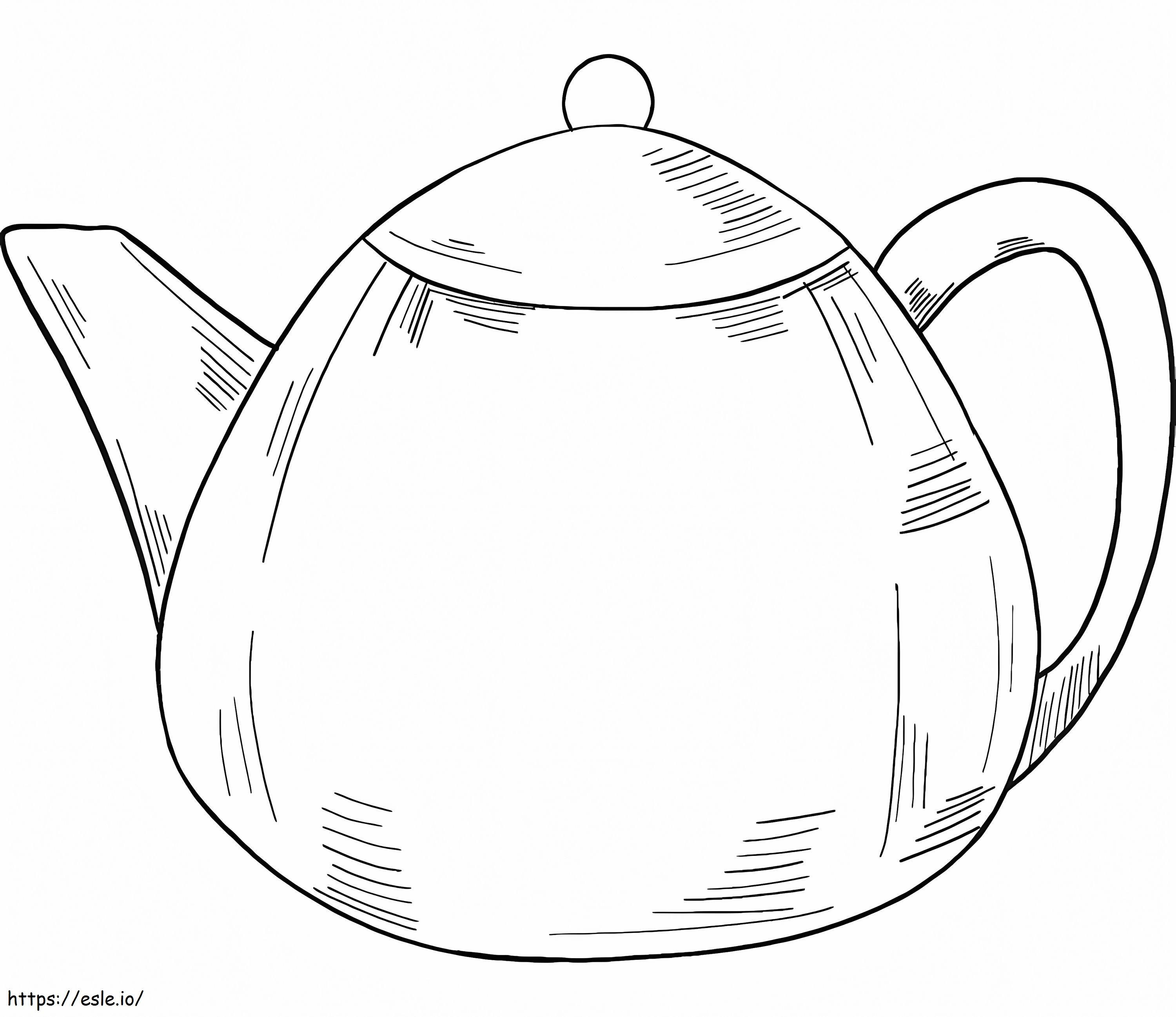 Teapot Printable coloring page