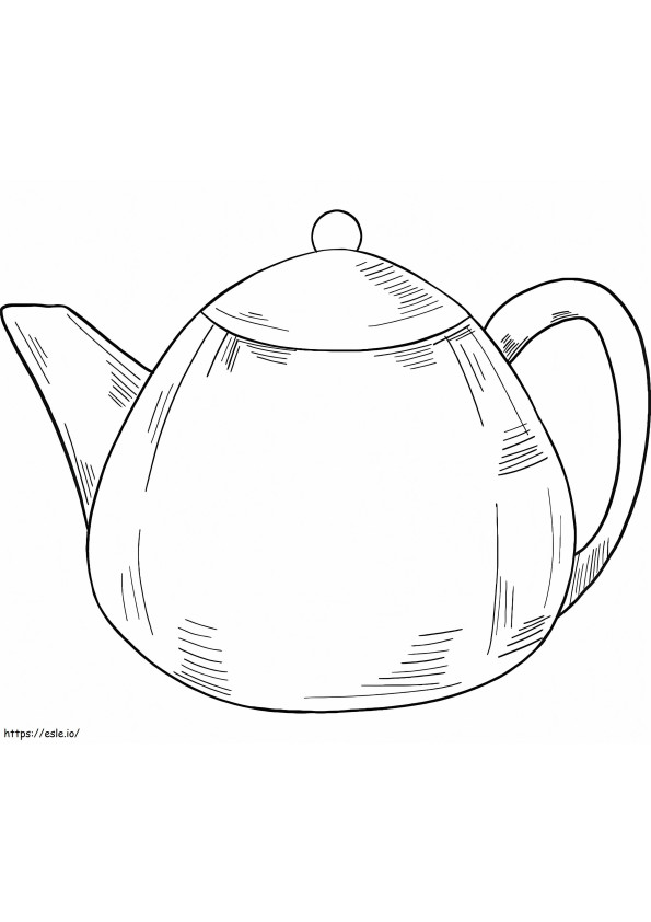 Teapot Printable coloring page