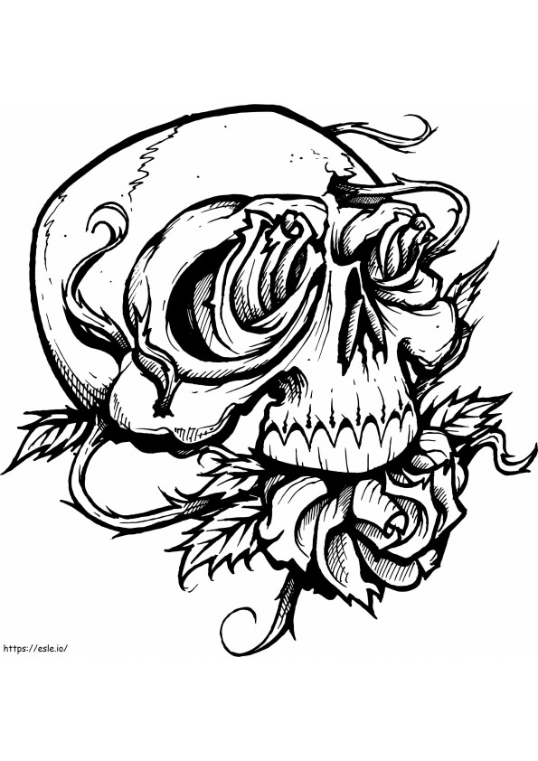 Totenkopf-Tattoo ausmalbilder
