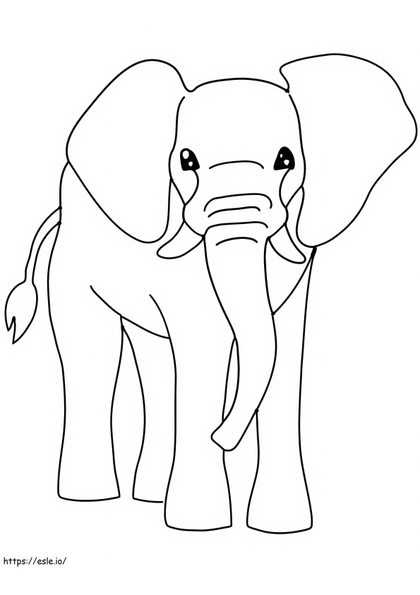 Elephant To Color värityskuva