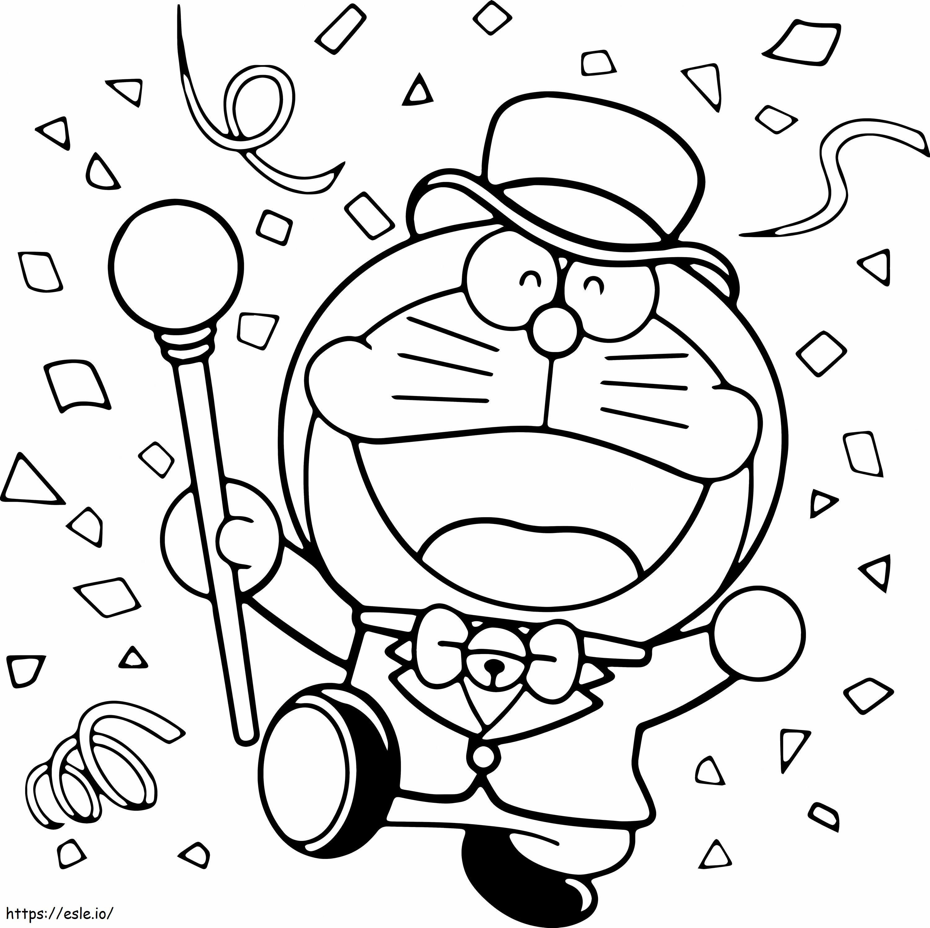 Coloriage 1531275589 Magicien Doraemon A4 à imprimer dessin