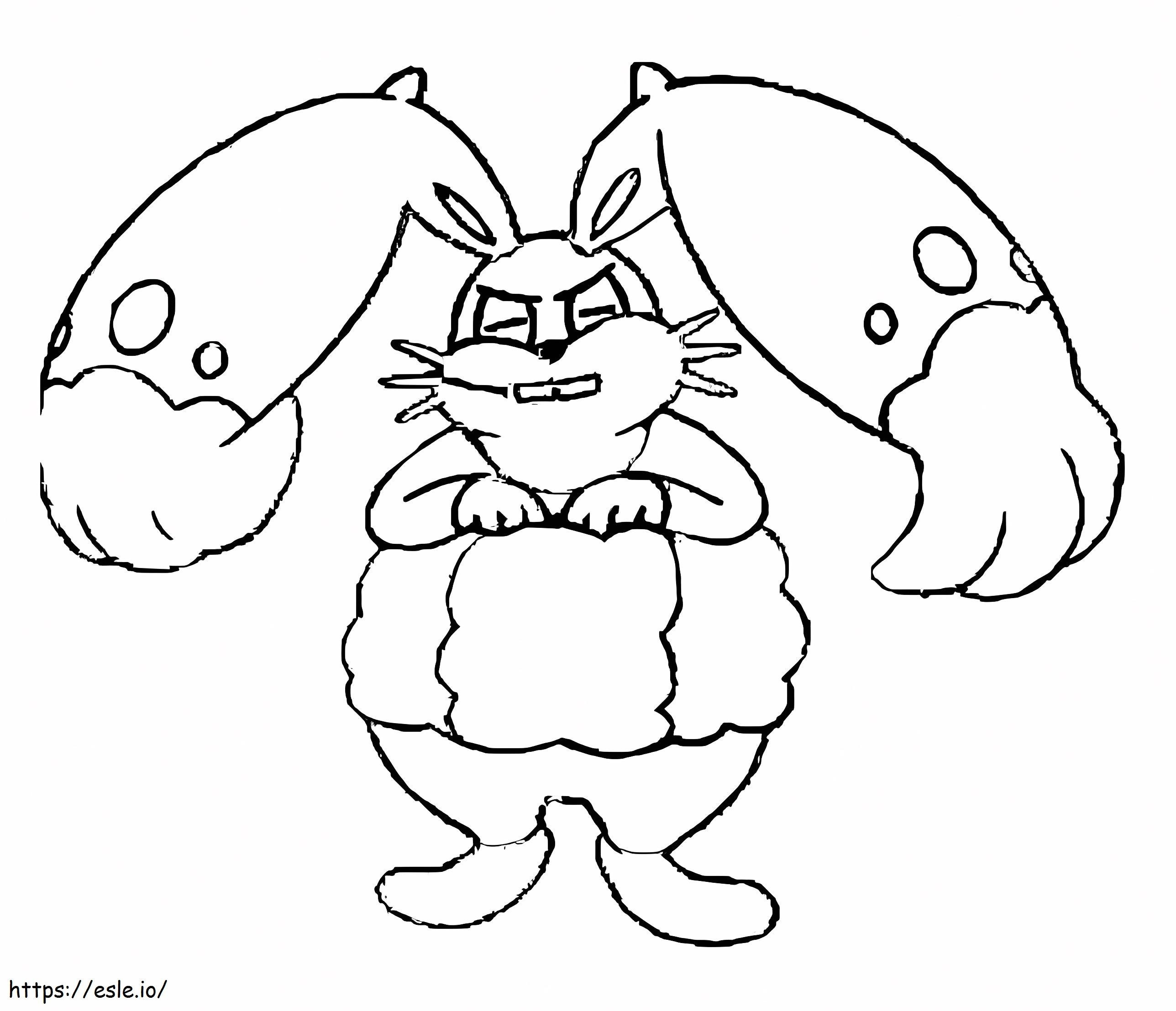 Diggersby Gen 6 Pokemon coloring page