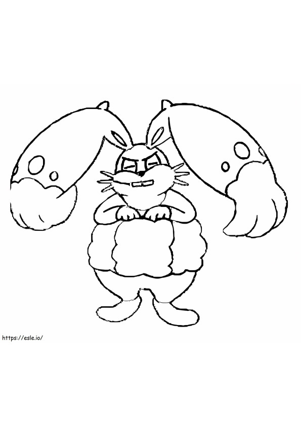 Coloriage Pokémon Diggersby Gen 6 à imprimer dessin