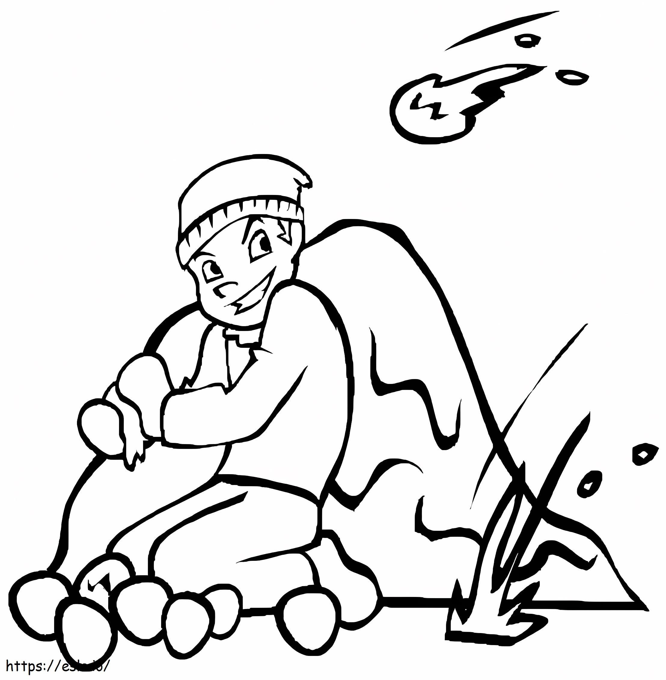 Free Snowball Fight coloring page