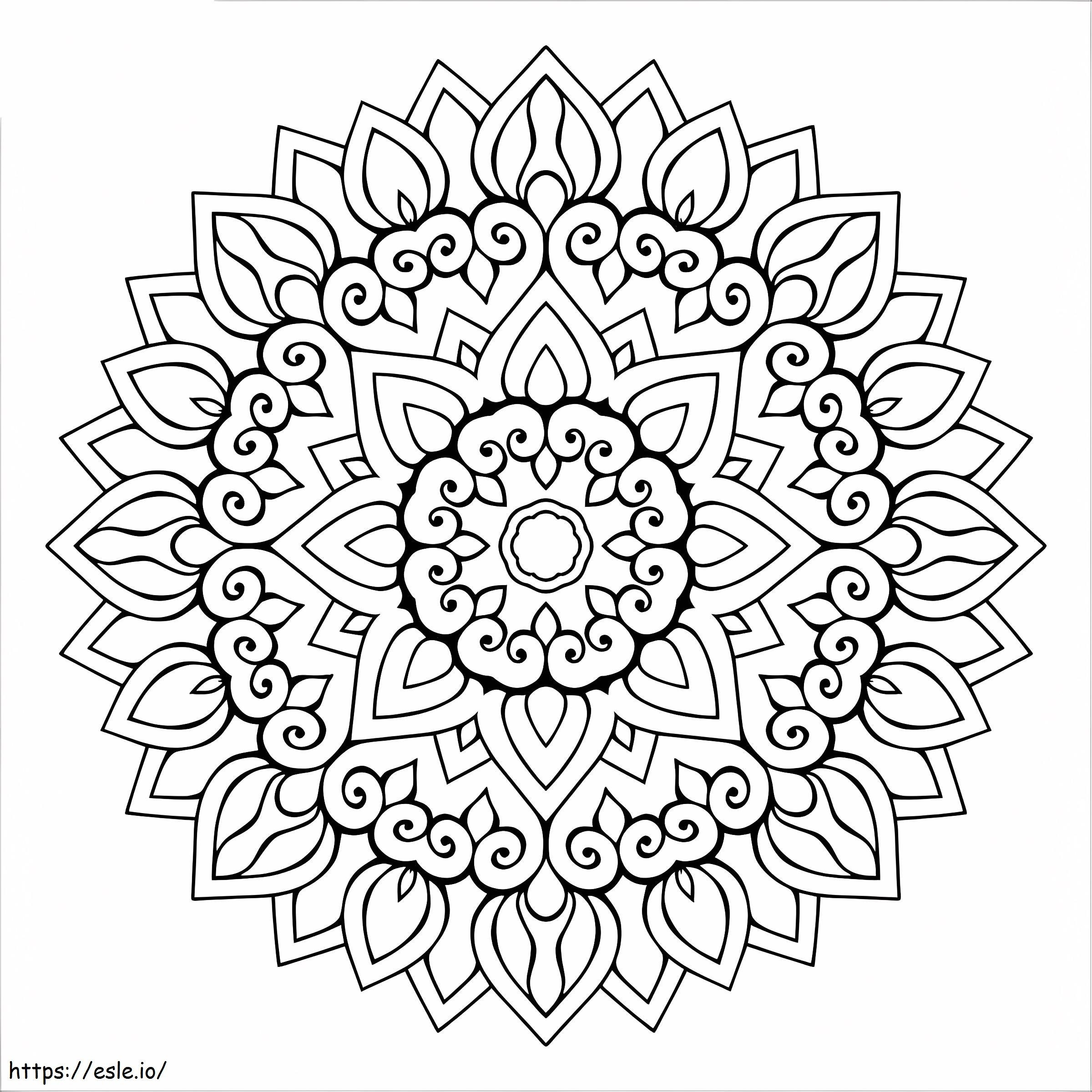 Floare Mandala de colorat