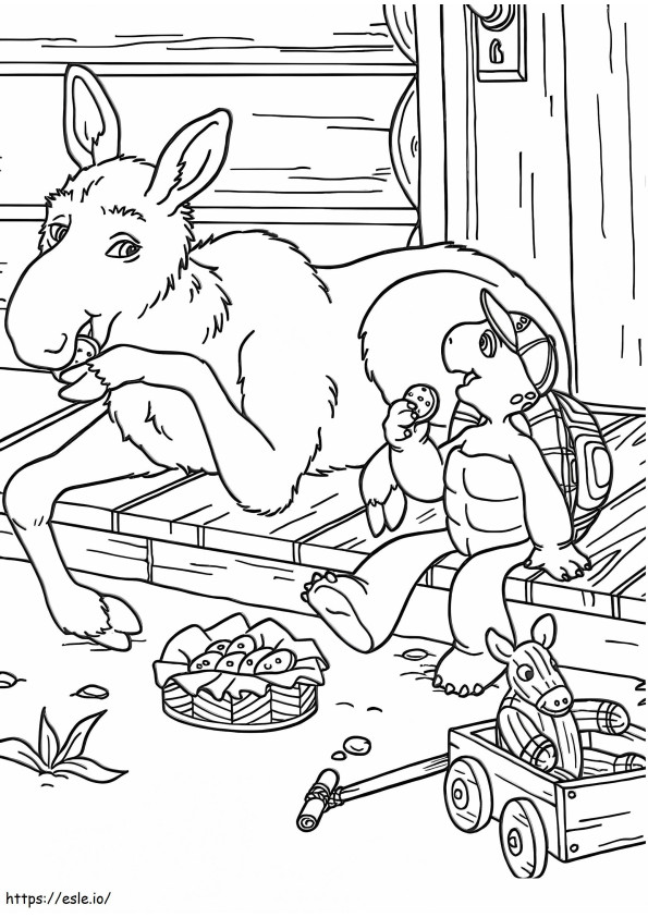 1535361121 Franklin Eating Cookie A4 coloring page