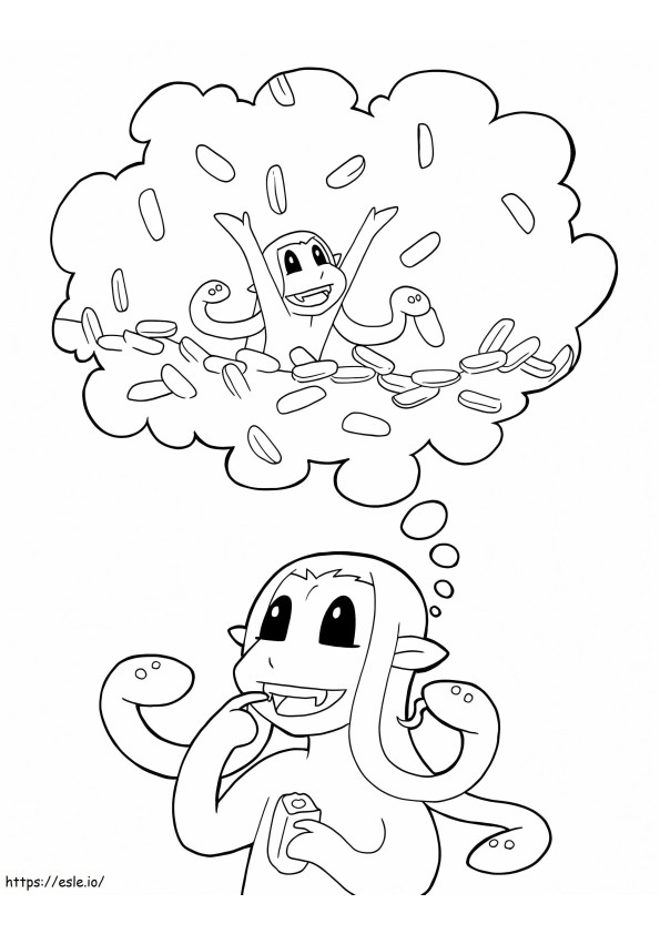 Cute Jellyfish coloring page