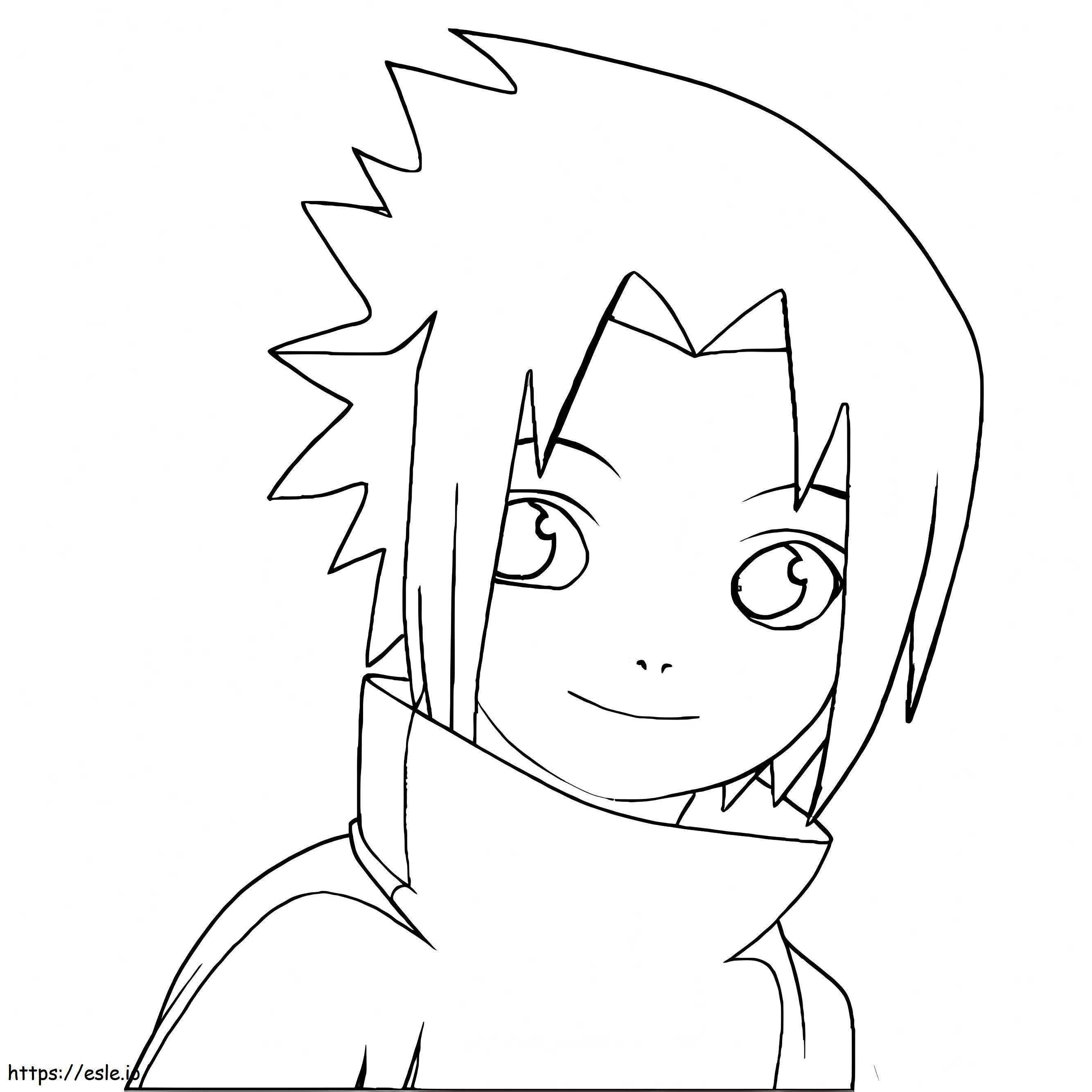 Sasuke Smiling coloring page