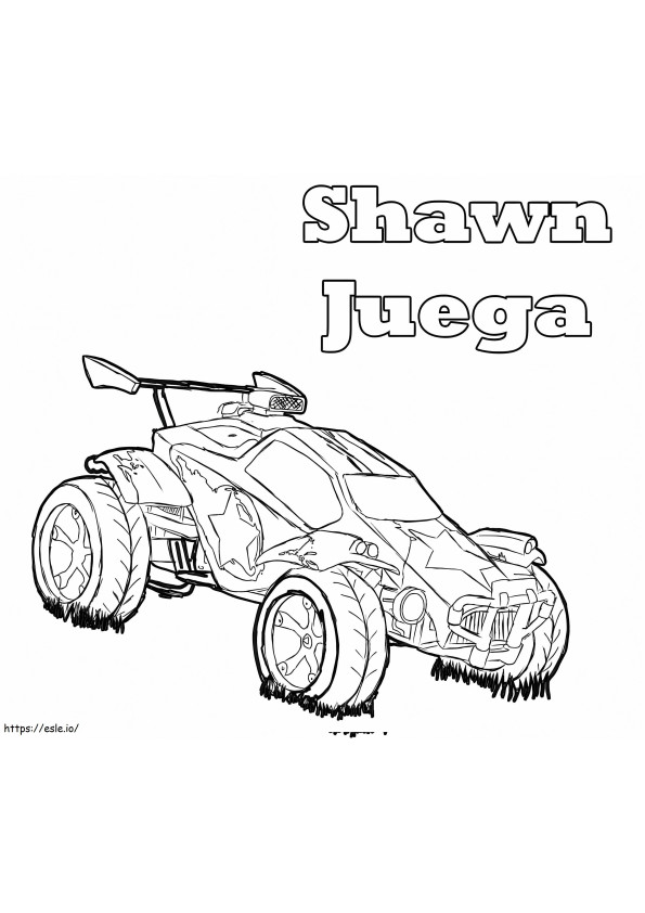 Shawn Plays Rocket League coloring page