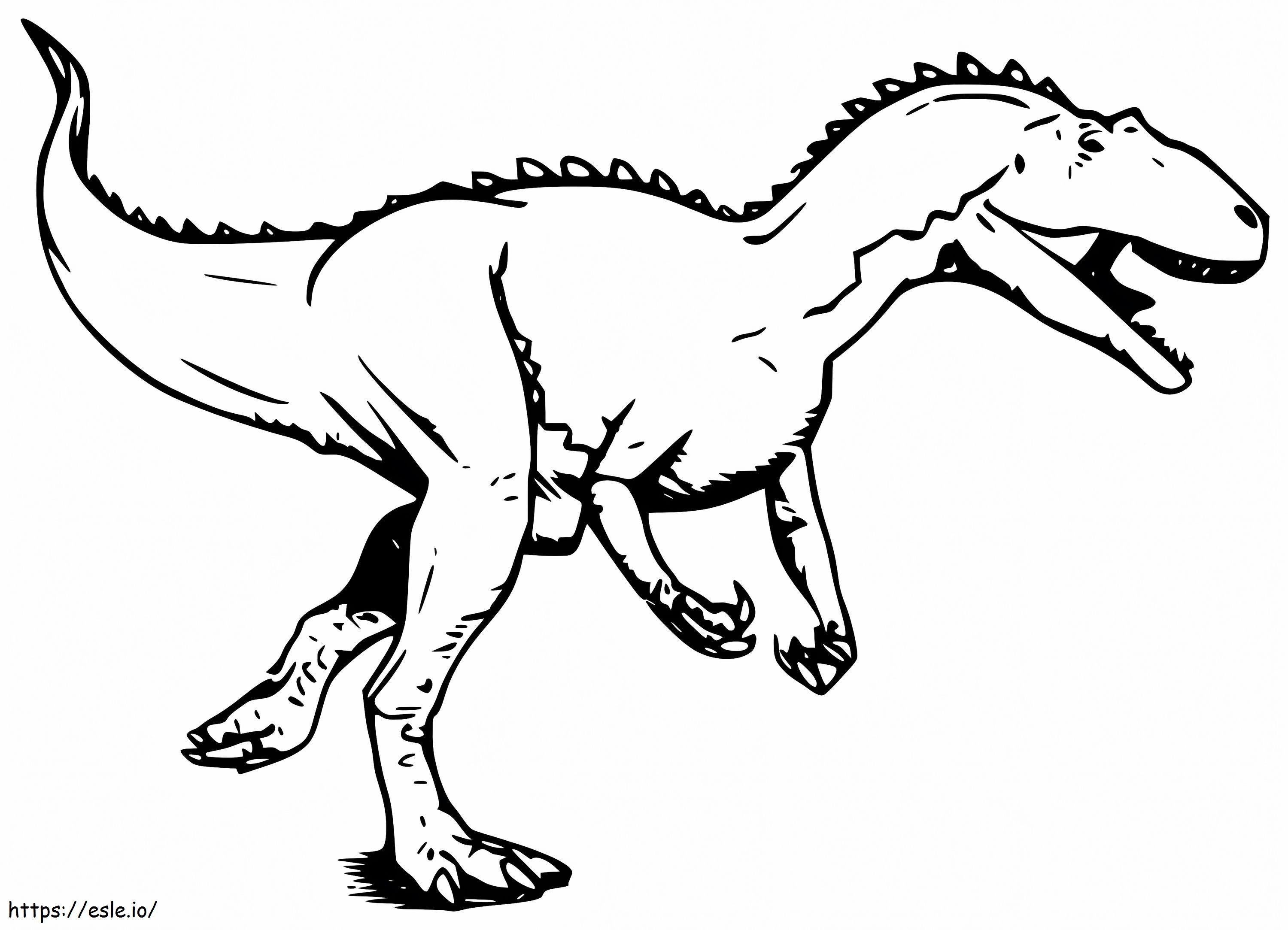 Giganotosaurus kävely värityskuva