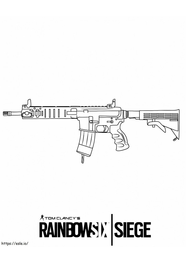 M4 AR レインボーシックス シージ ぬりえ - 塗り絵