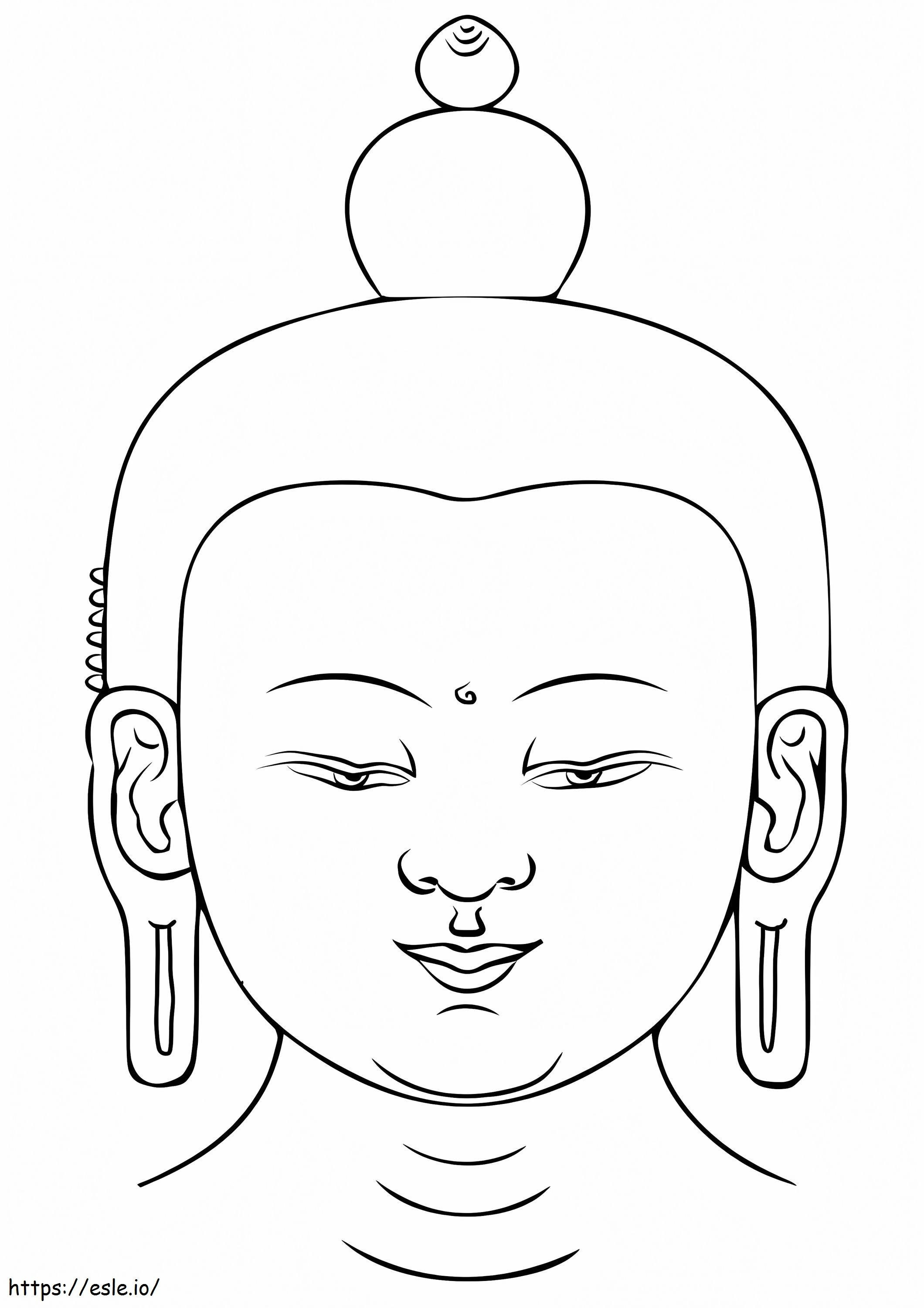 仏陀の頭 ぬりえ - 塗り絵