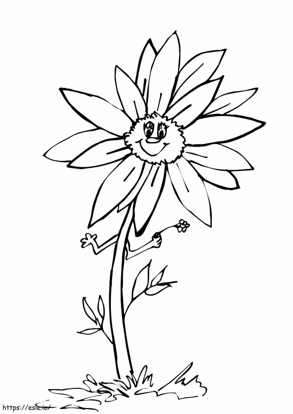 Pretty Sunflower coloring page