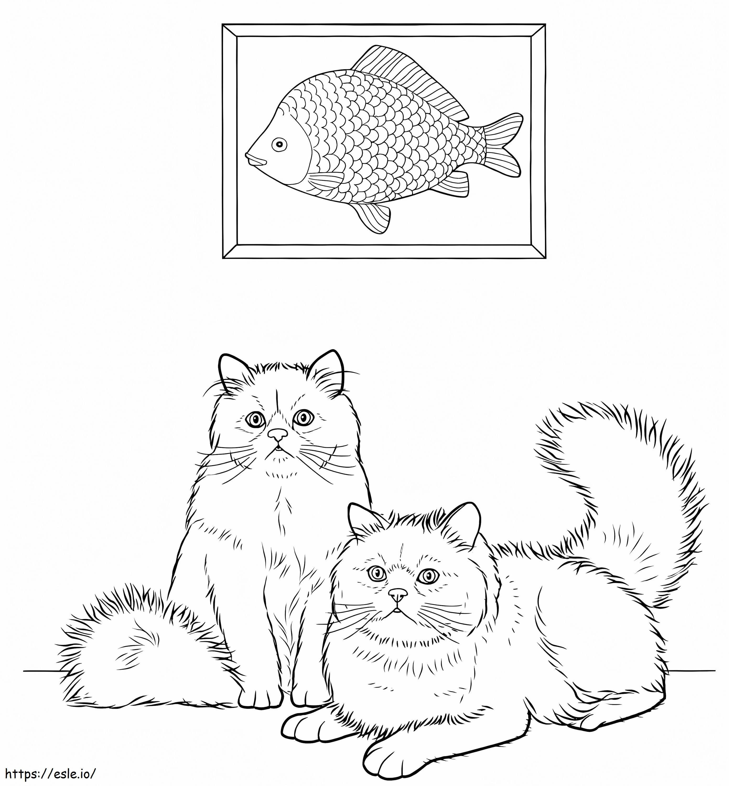 Colorpoint Cats coloring page
