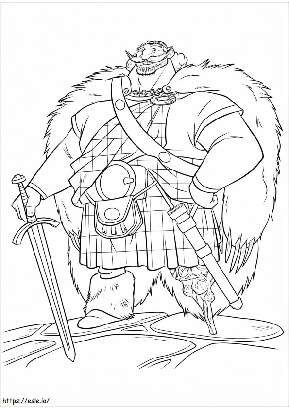 1534216955 Happy King Fergus A4 coloring page