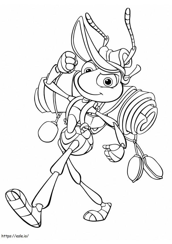 Flik Is Camping coloring page